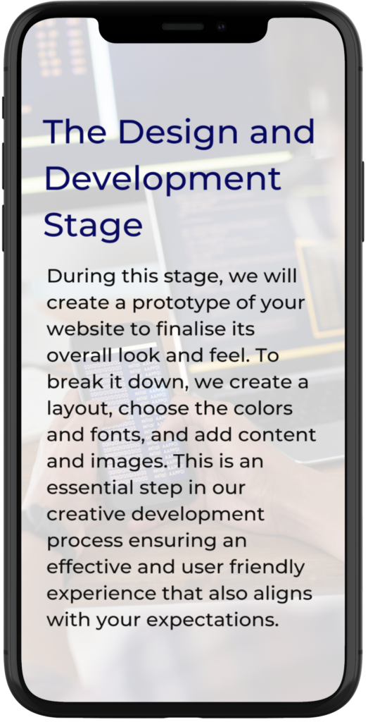 the design and development stage iphone mockup - mobile
